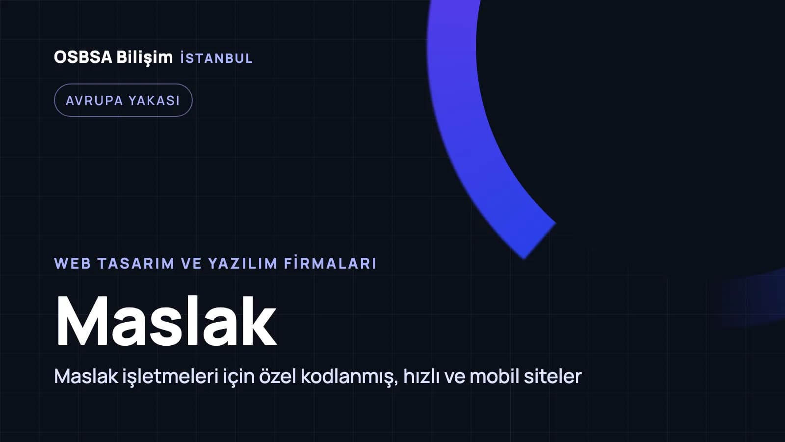 Maslak web tasarım firmaları, Maslak web yazılım ajansı