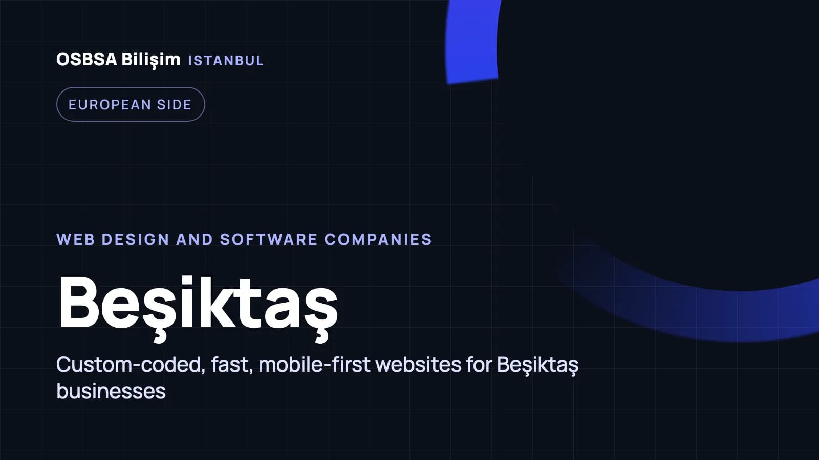 Beşiktaş web design companies, Beşiktaş web software agency