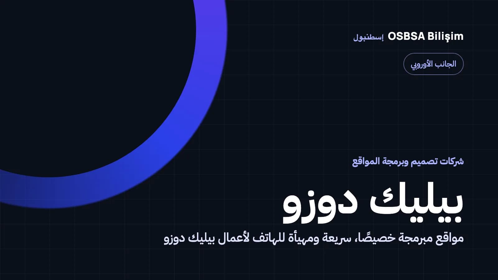 شركات تصميم المواقع في بيليك دوزو، وكالة برمجة مواقع في بيليك دوزو