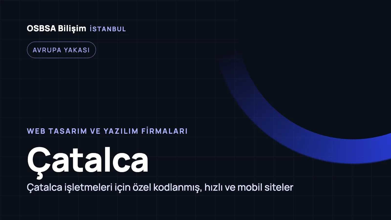 Çatalca web tasarım firmaları, Çatalca web yazılım ajansı