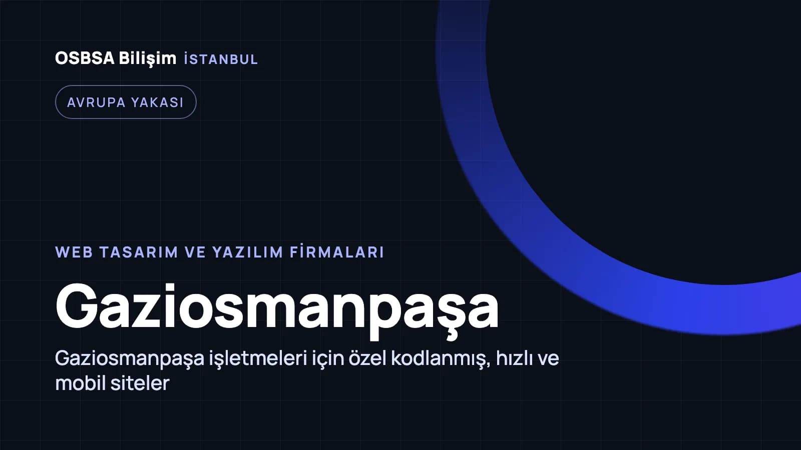 Gaziosmanpaşa web tasarım firmaları, Gaziosmanpaşa web yazılım ajansı