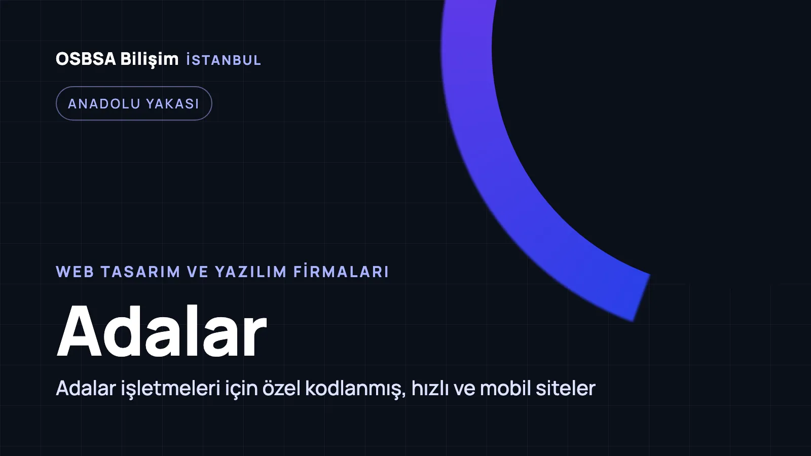 Adalar Web Tasarım - OSBSA Bilişim