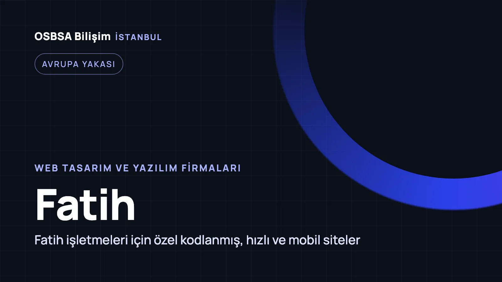 Fatih Web Tasarım - OSBSA Bilişim