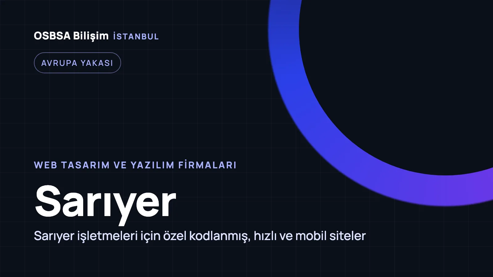 Sarıyer Web Tasarım - OSBSA Bilişim