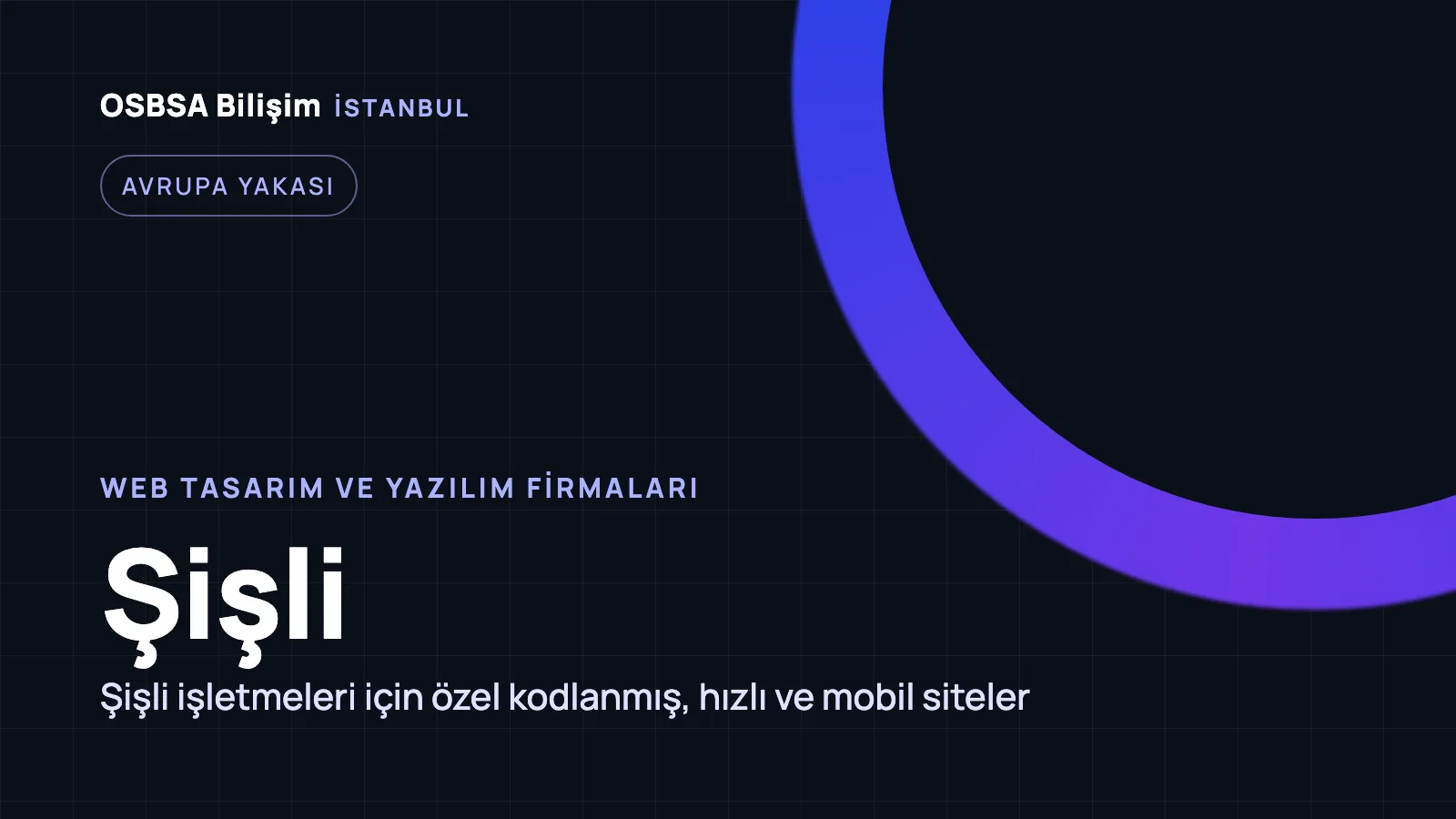 Şişli Web Tasarım - OSBSA Bilişim